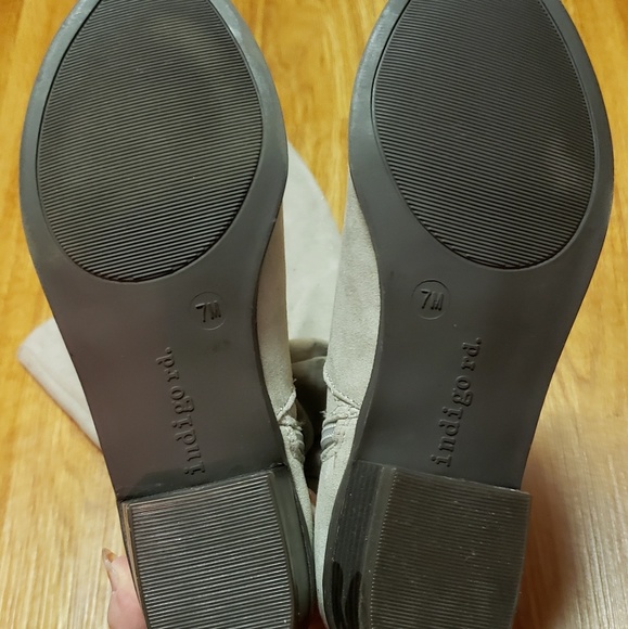 Indigo road light gray suede knee high boots 7 - Picture 3 of 4